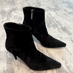 Saint Laurent Paris suede heel booties